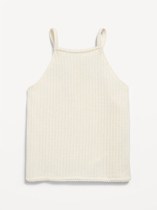 Sleeveless Jacquard Knit Top for Girls