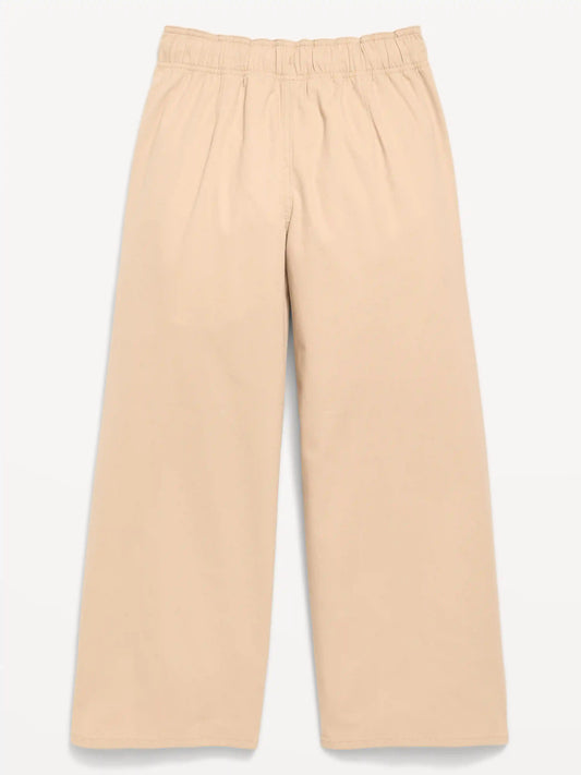 School Uniform Baggy Wide-Leg Pull-On Pants for Girls