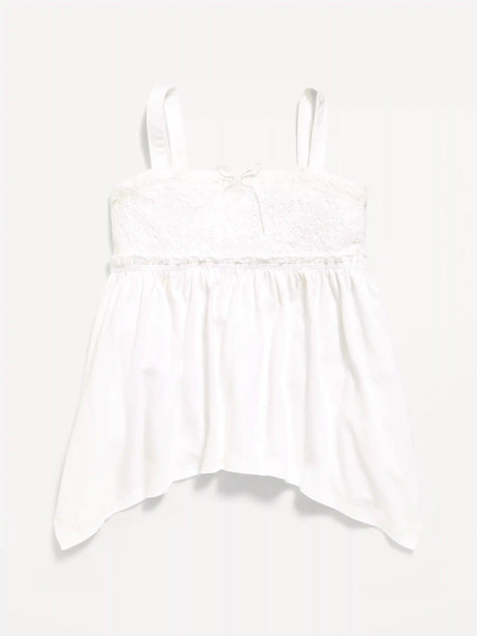 Sleeveless Handkerchief Hem Top for Girls
