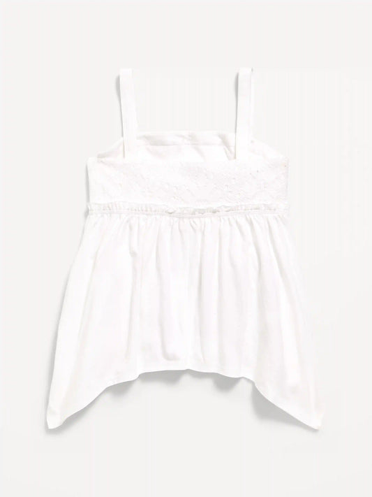 Sleeveless Handkerchief Hem Top for Girls