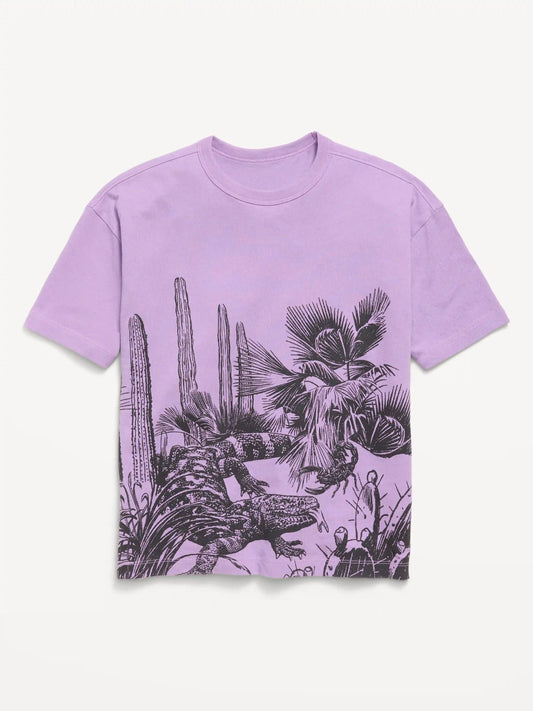 Oversized Short-Sleeve Graphic T-Shirt for Boys
