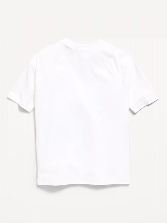Short-Sleeve Graphic Rashguard Swim Top for Boys