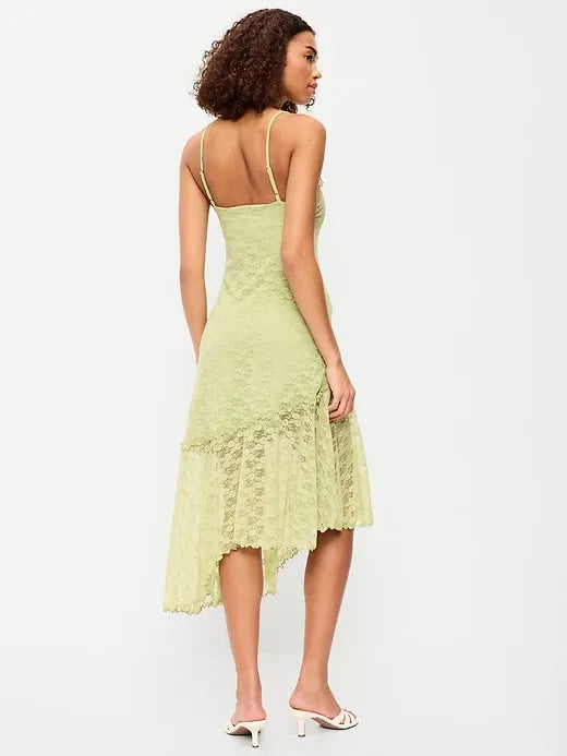 Fit & Flare Lace Midi Dress