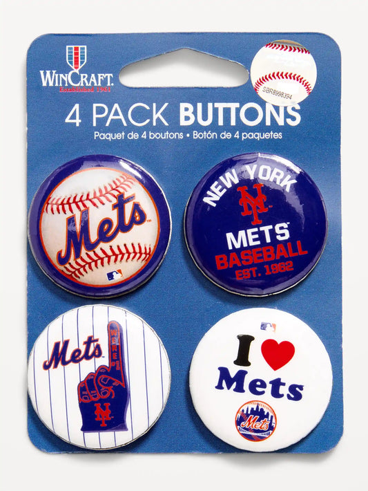 WinCraft® New York Mets 4-Pack Buttons