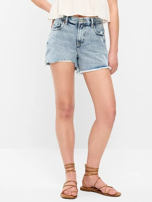 High-Waisted OG Cut-Off Jean Shorts -- 4-inch inseam