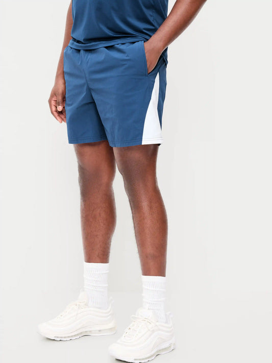 Loose Color-Block Shorts -- 5-inch inseam