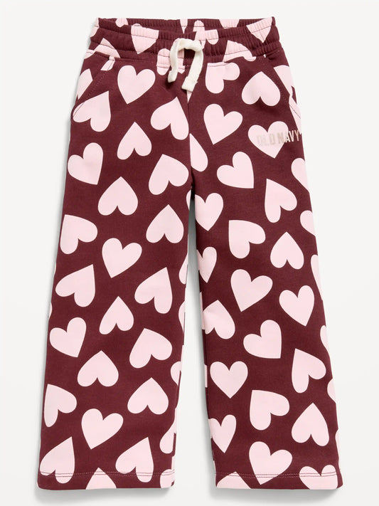 Logo Graphic Wide-Leg Sweatpants for Toddler Girls