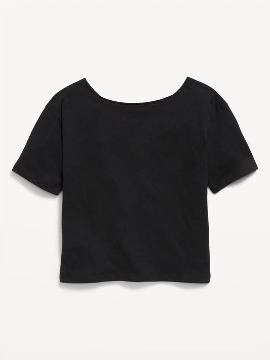 Off-Shoulder Graphic T-Shirt for Girls