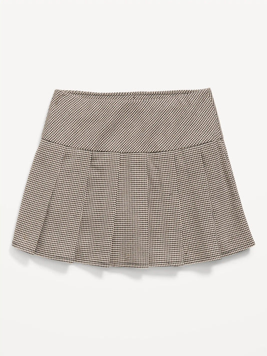 Pleated Twill Skort for Girls