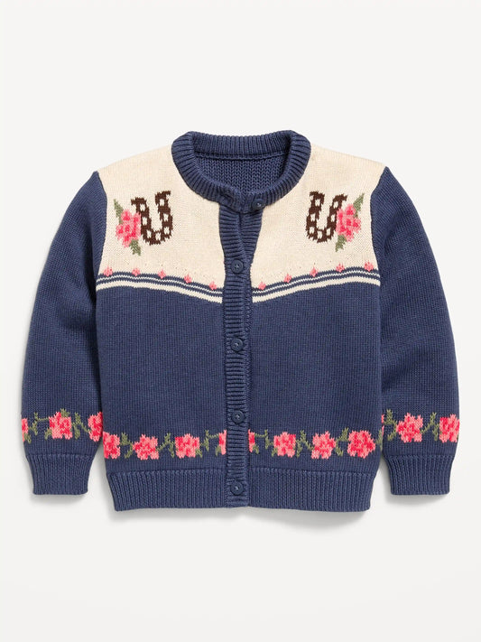 Western Cardigan Sweater for Toddler Girls