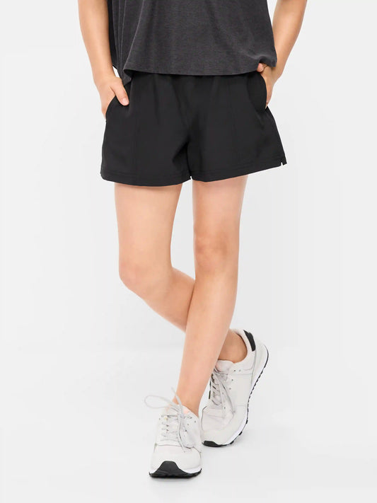 High-Waisted StretchTech Performance Shorts for Girls