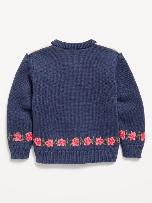 Western Cardigan Sweater for Toddler Girls