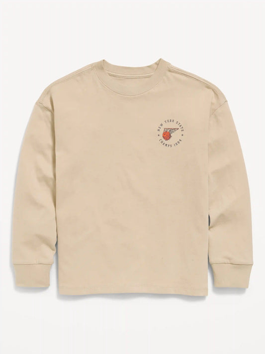 Oversized Long-Sleeve Graphic T-Shirt for Boys