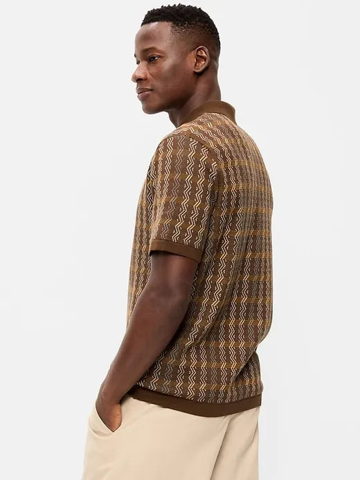 Short-Sleeve Sweater Shirt