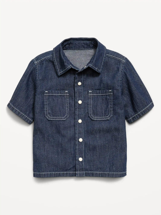 Short-Sleeve Boxy Shirt for Toddler Boys