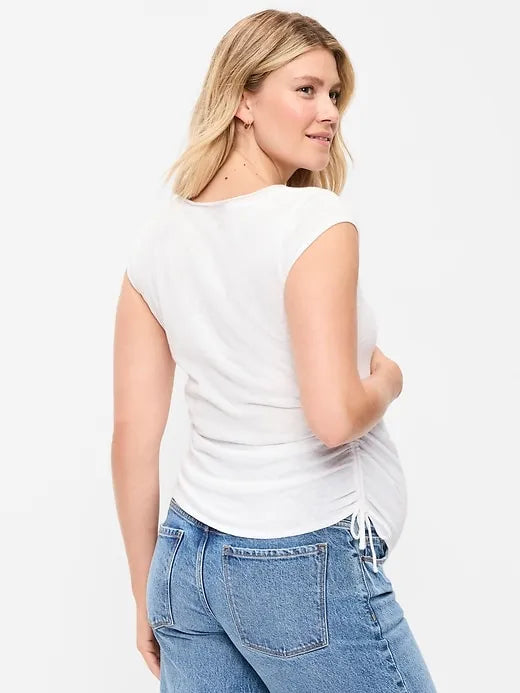 Maternity Side-Cinch Jersey Top
