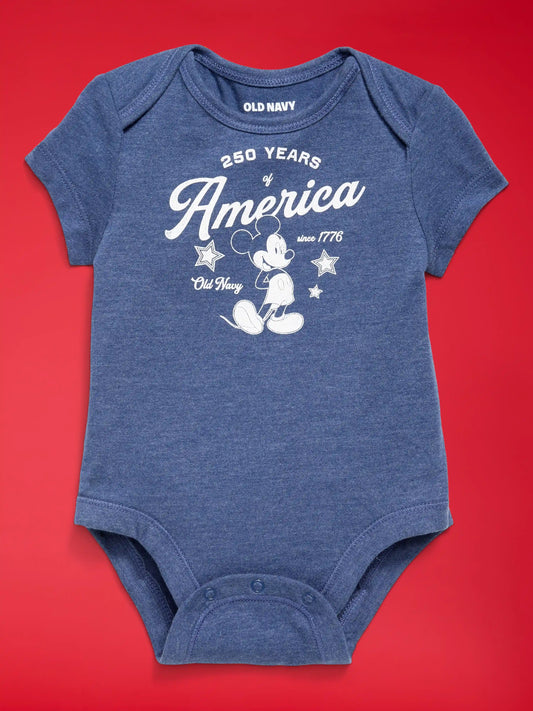 Old Navy x Disney Mickey Mouse Short-Sleeve Unisex Graphic Bodysuit for Baby