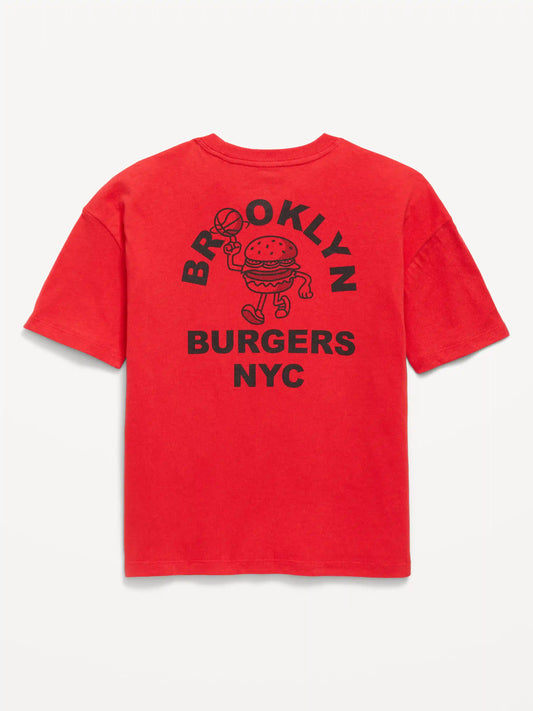 Oversized Short-Sleeve Graphic T-Shirt for Boys
