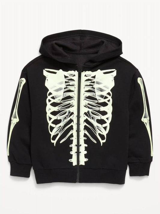 Oversized Graphic Zip Hoodie for Boys