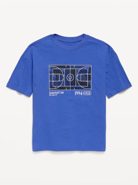 Oversized Short-Sleeve Graphic T-Shirt for Boys