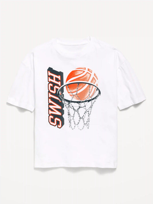 Oversized Short-Sleeve Graphic T-Shirt for Boys