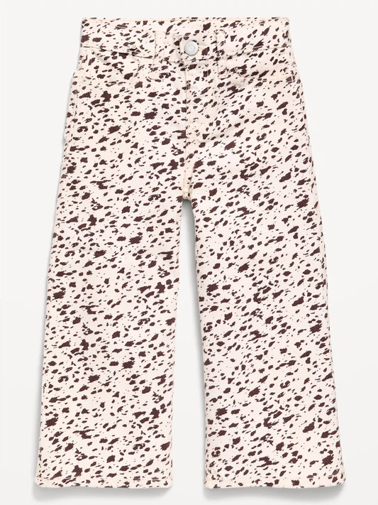 Super Baggy Lace-Trim Wide-Leg Jeans for Toddler Girls
