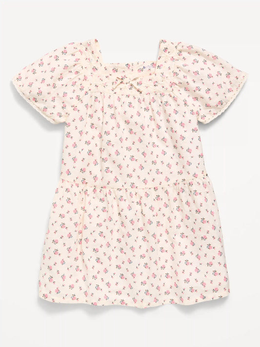 Printed Short-Sleeve Dress for Toddler Girls