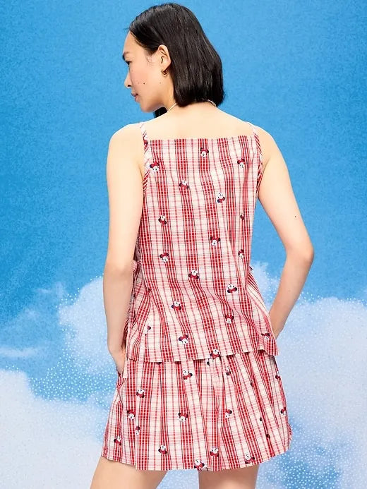Old Navy x Disney Minnie Mouse Side-Tie Plaid Tank Top for Women
