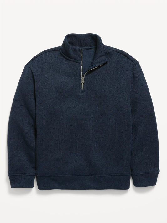 Sweater-Fleece Quarter-Zip for Boys