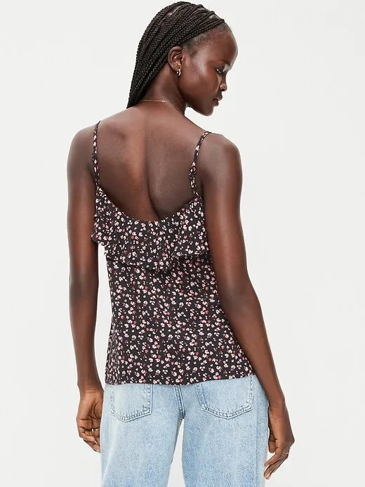 Ruffle-Front Tank Top
