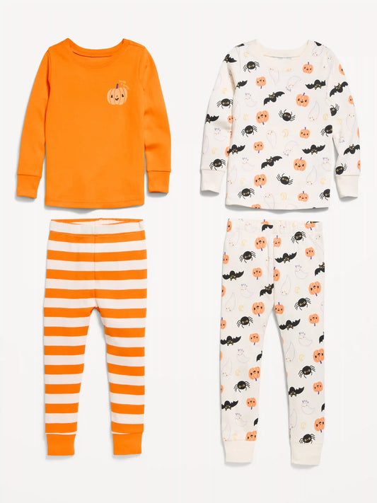 Printed Snug-Fit Pajama 4-Piece for Toddler & Baby