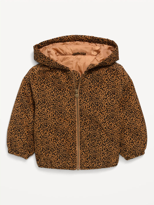 Printed Corduroy Full-Zip Hoodie for Toddler Girls