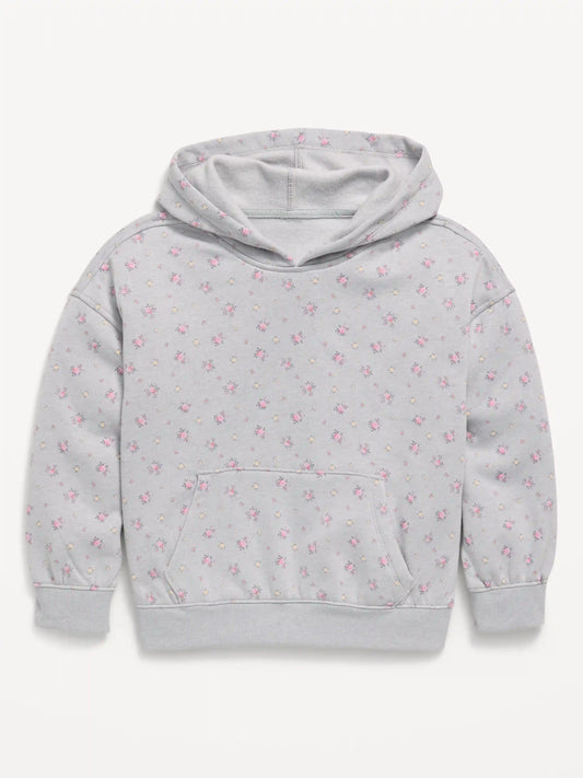 Oversized Graphic Pullover Hoodie for Girls