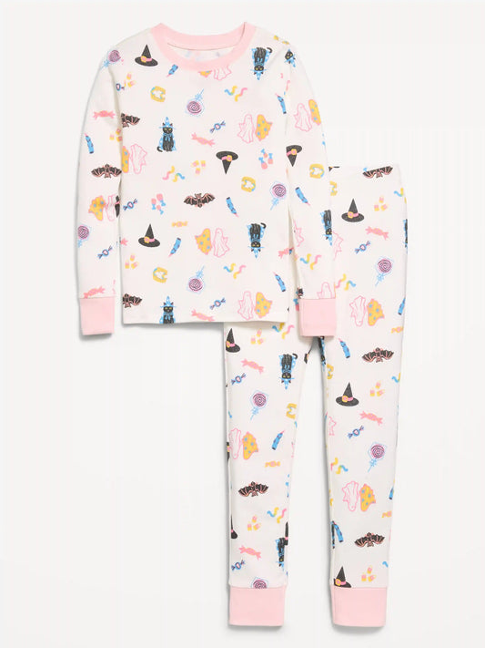 Printed Snug-Fit Graphic Pajama Set for Girls