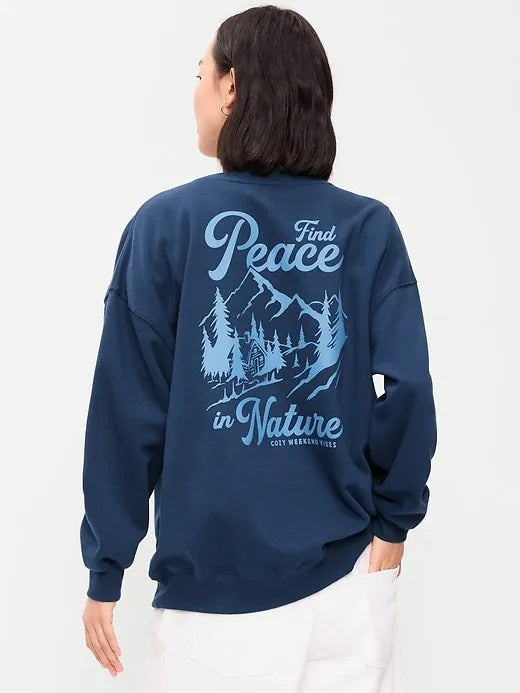 SoComfy Oversized Crew-Neck Sweatshirt