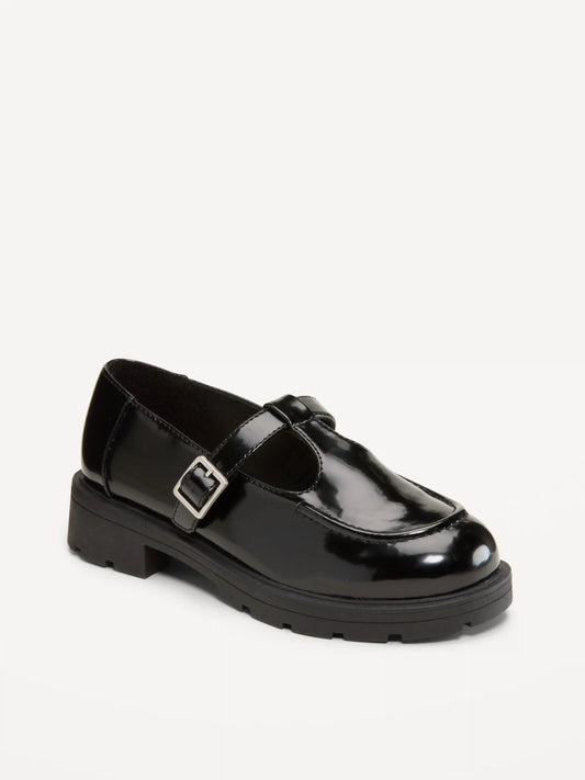 Shiny Faux-Leather Mary Jane Shoes for Girls