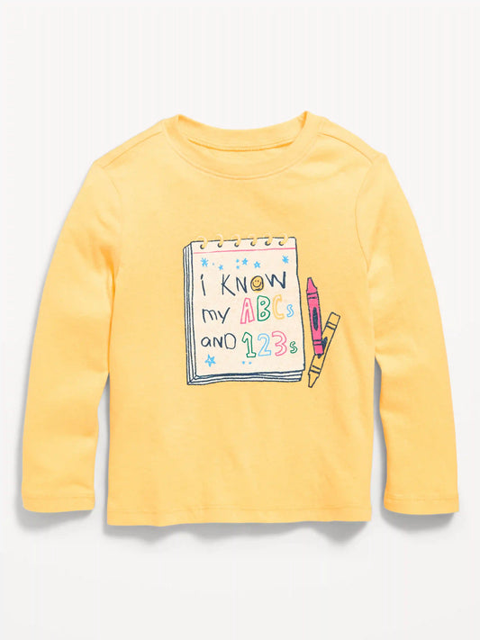 Long-Sleeve Graphic T-Shirt for Toddler Girls