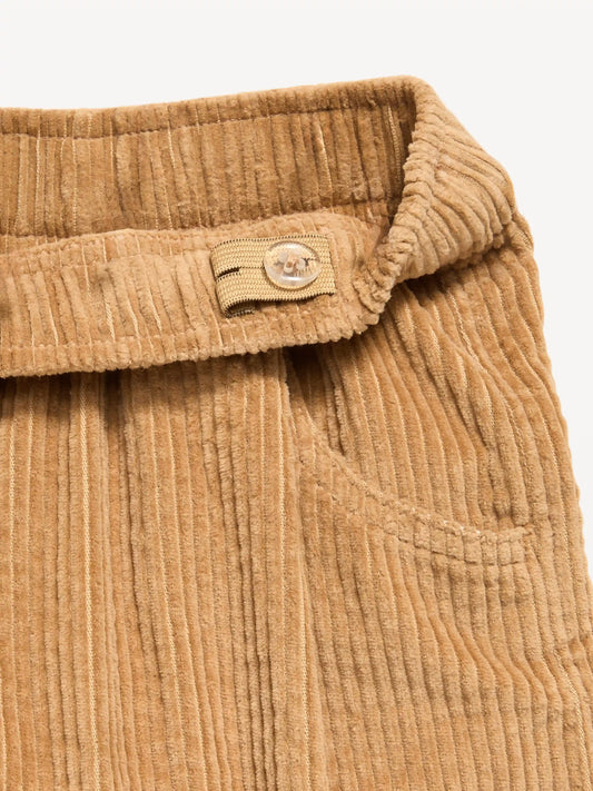 Pull-On Textured Corduroy Wide-Leg Pants for Toddler Girls