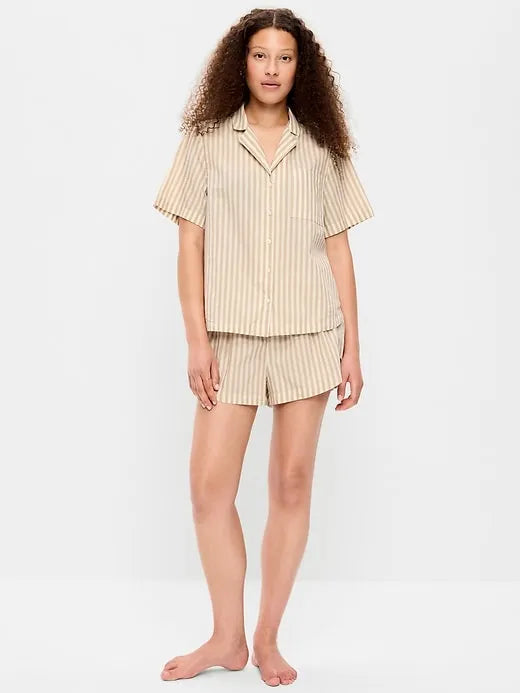 Poplin Pajama Short Set