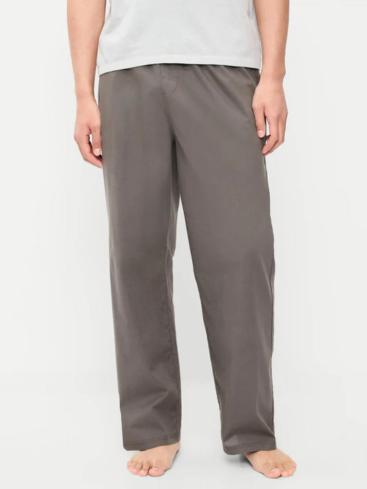 Elastic-Waist Poplin Pajama Pant