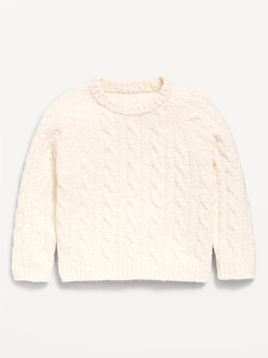 Long-Sleeve Cable-Knit Sweater for Toddler Girls