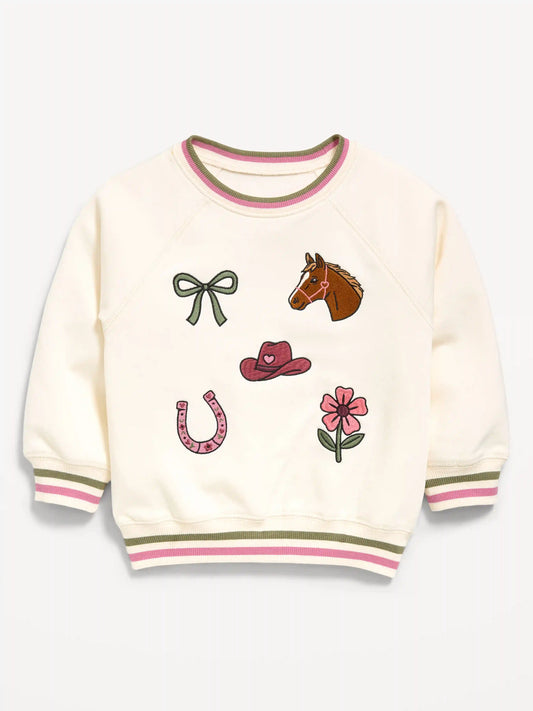 Long-Sleeve Graphic Sweatshirt for Toddler Girls