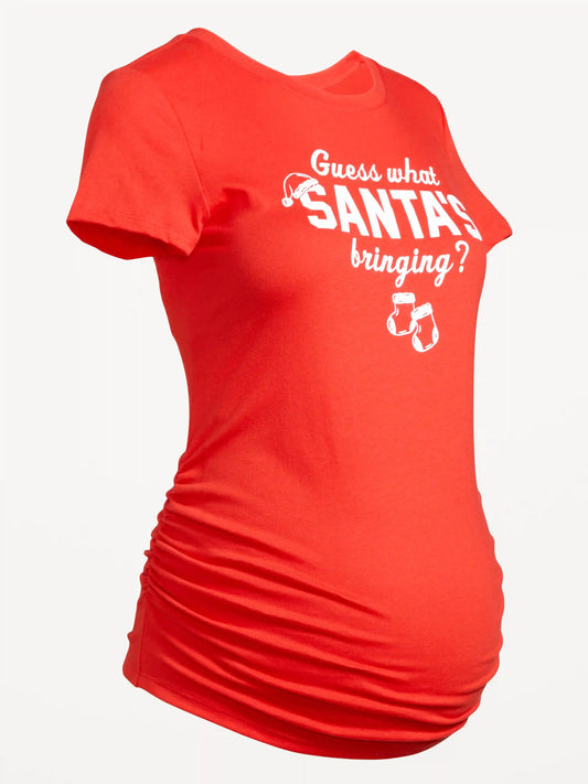 Maternity Side-Shirred Graphic T-Shirt