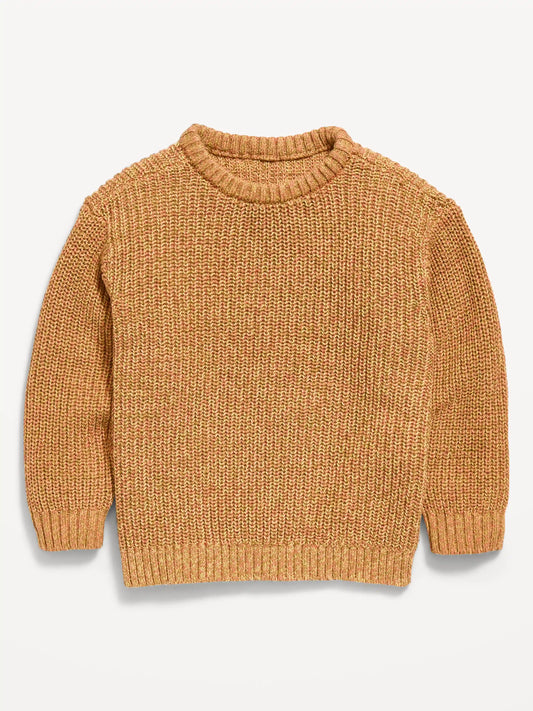 Oversized Long-Sleeve Sweater for Toddler Boys