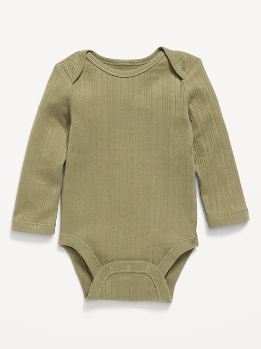 Long-Sleeve Ribbed Bodysuit for Baby