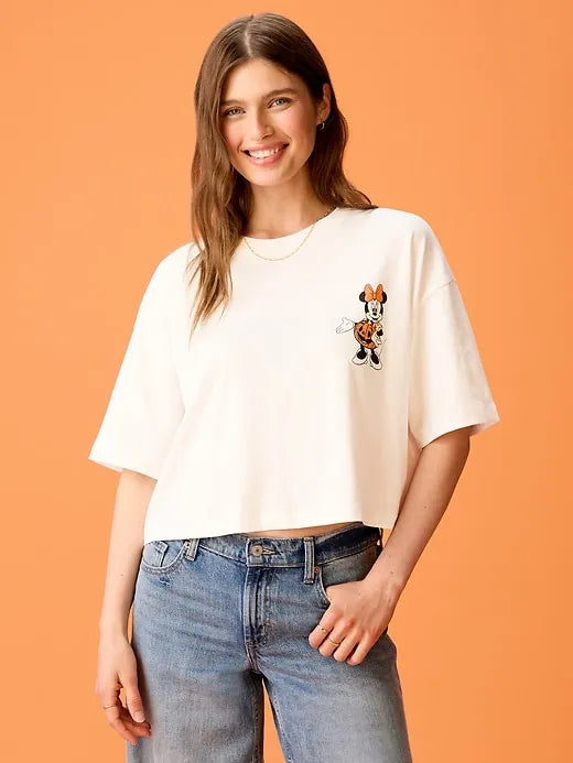 Old Navy x Disney Minnie Mouse Boxy Cropped T-Shirt for Women