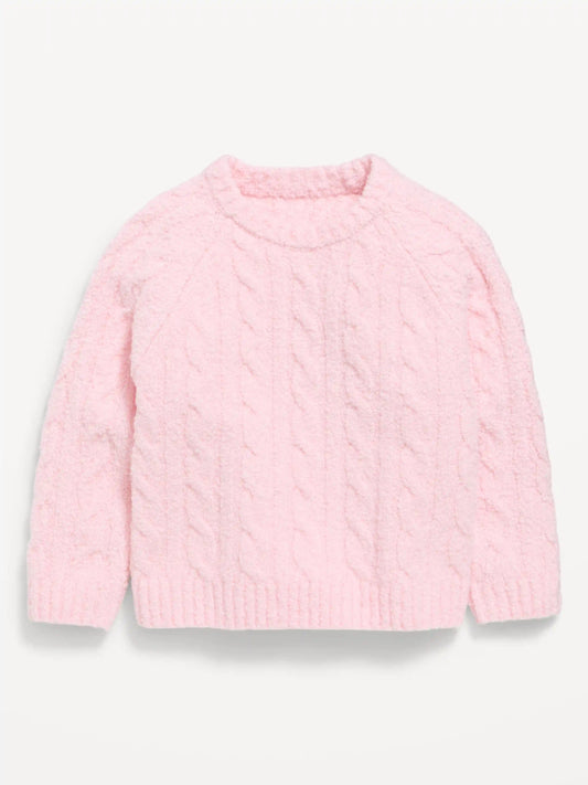 Long-Sleeve Cable-Knit Sweater for Toddler Girls