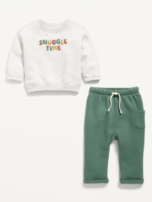 Long-Sleeve Sweatshirt and Sweatpants Set for Baby