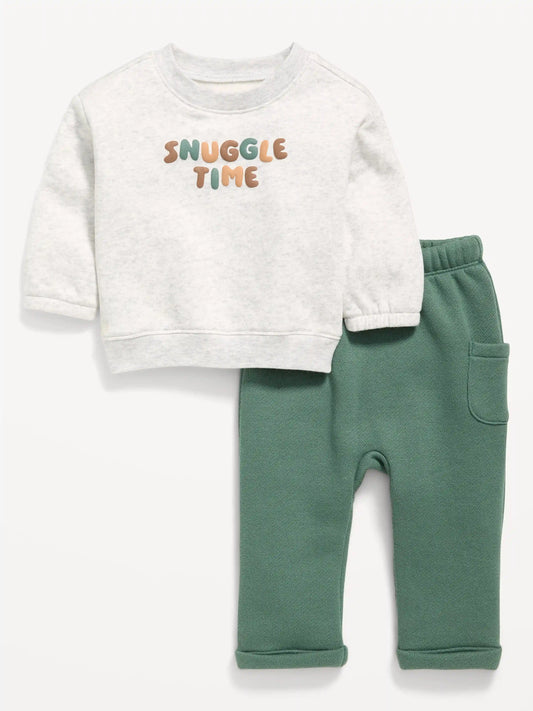Long-Sleeve Sweatshirt and Sweatpants Set for Baby