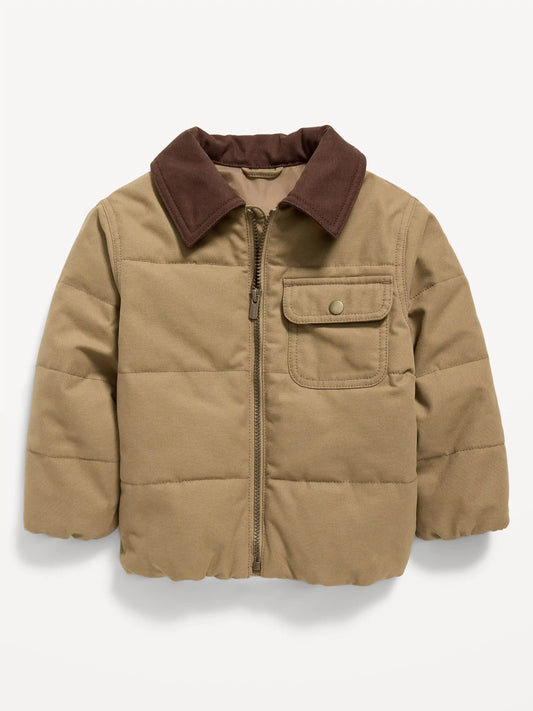 Workwear Puffer Jacket for Toddler Boys